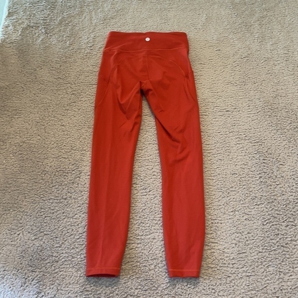 Lululemon Wunder Train High-Rise Tight with Pockets 24" color orange size 4 - Picture 5 of 7
